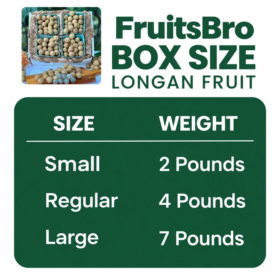 Longan · Dragon Eye Fruit Box — pack sizes