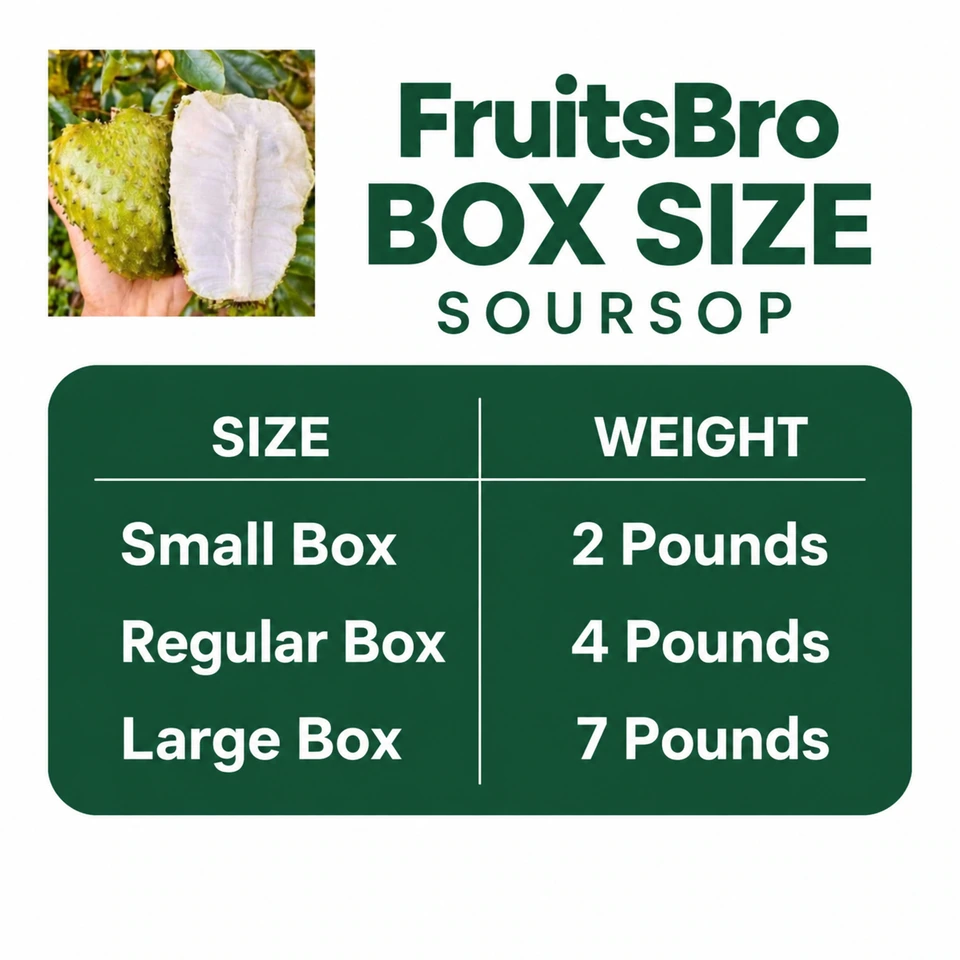 Soursop · Guanabana Fruit Box — pack sizes